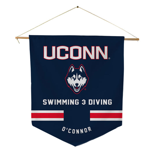 UConn - NCAA Women's Swimming & Diving : Kiersten O'Connor - Pennant - 18" x 21"-0