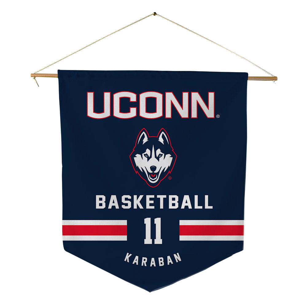 UConn - NCAA Men's Basketball : Alex Karaban - Pennant - 18" x 21"-0