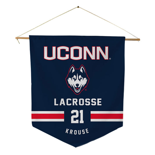 UConn - NCAA Women's Lacrosse : Natalya Krouse - Pennant - 18" x 21"-0