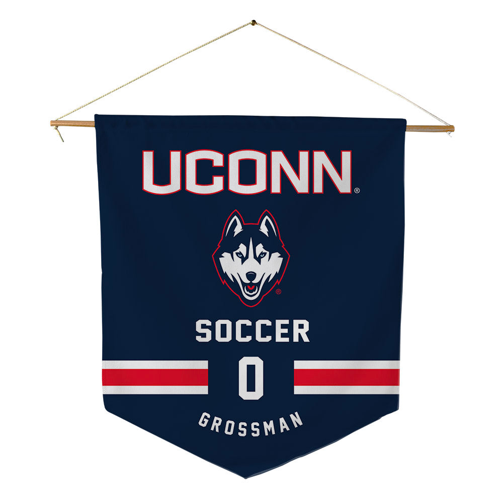UConn - NCAA Men's Soccer : Joseph Grossman - Pennant - 18" x 21"-0