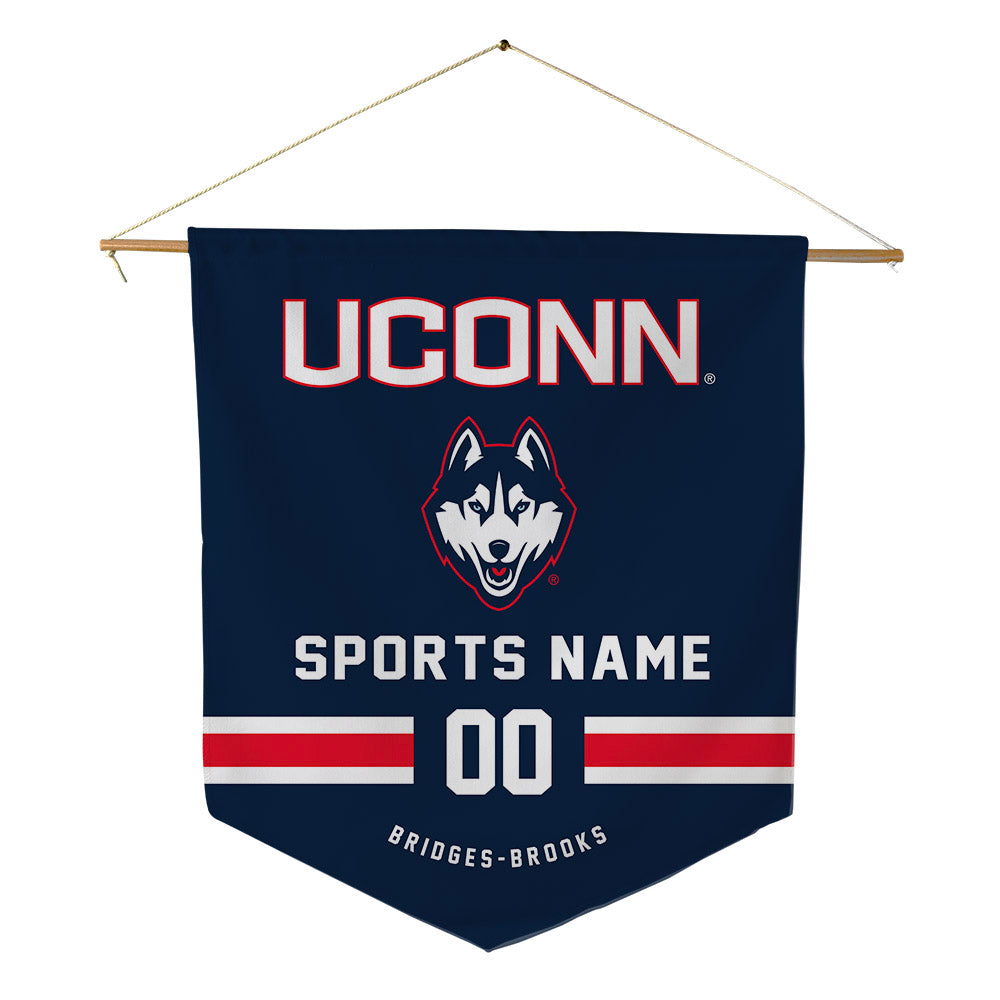 UConn - NCAA Football : Axavier Bridges-Brooks - Pennant - 18" x 21"-0