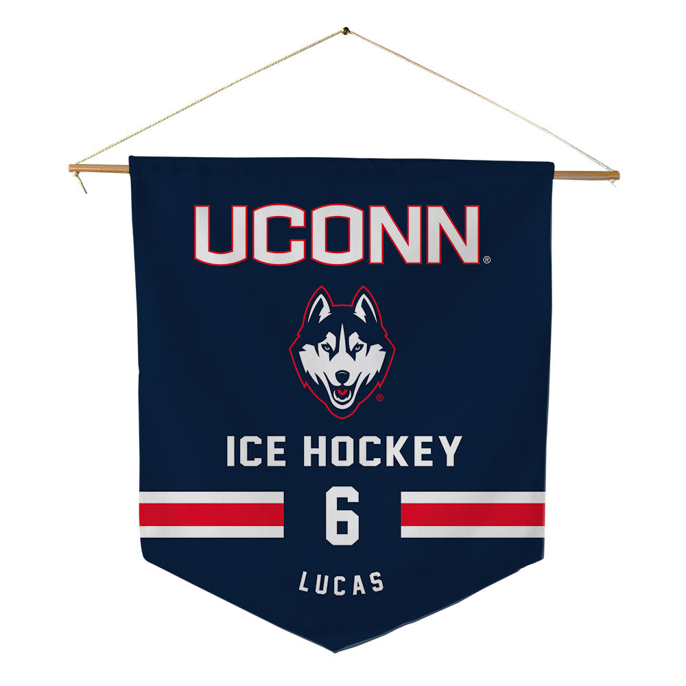 UConn - NCAA Men's Ice Hockey : Andrew Lucas - Pennant - 18" x 21"-0