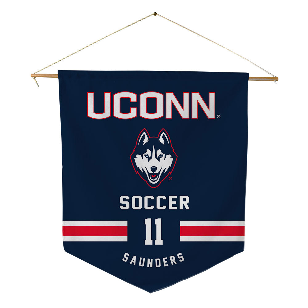 UConn - NCAA Men's Soccer : Balthazar Saunders - Pennant - 18" x 21"-0
