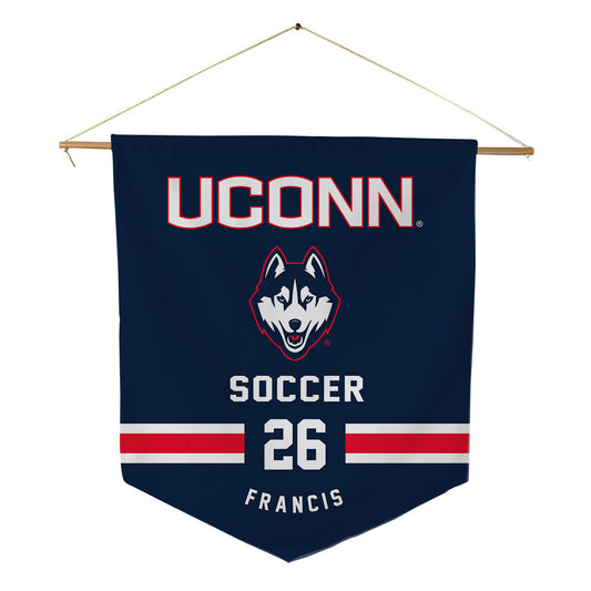 UConn - NCAA Men's Soccer : Sebastian Francis - Pennant - 18" x 21"-0