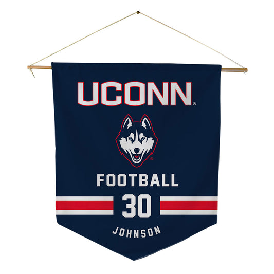 UConn - NCAA Football : Charles Johnson - Pennant - 18" x 21"-0
