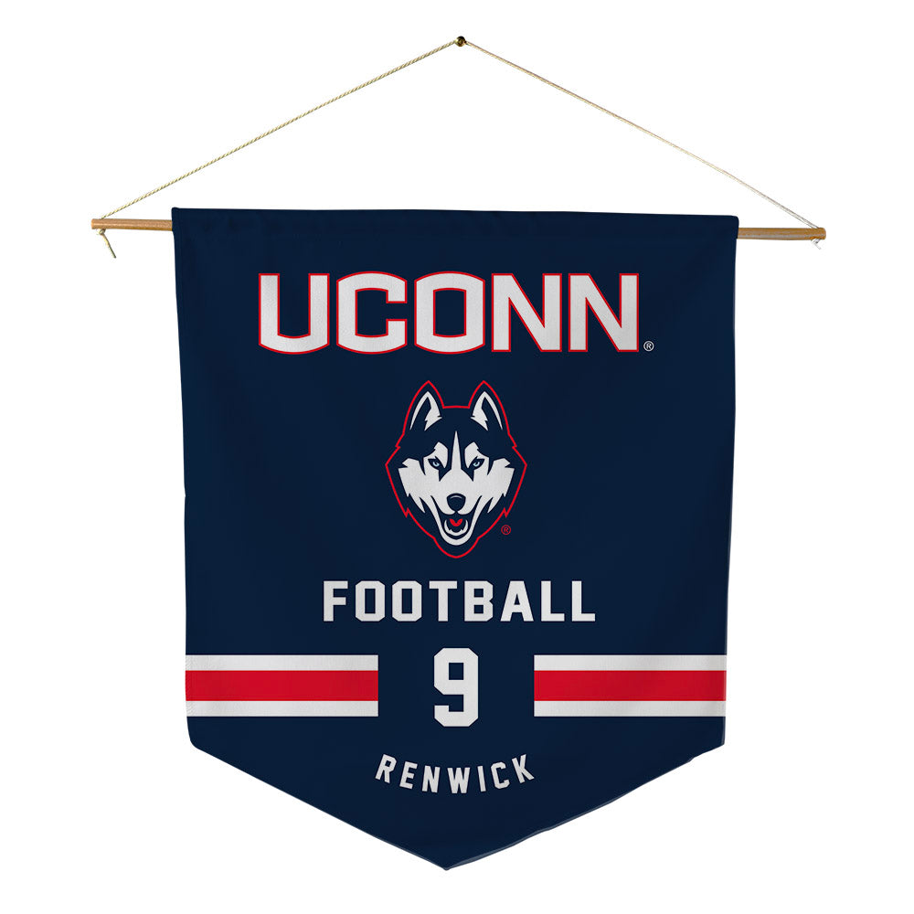 UConn - NCAA Football : Amir Renwick - Pennant - 18" x 21"-0