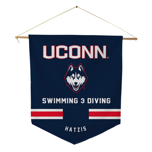 UConn - NCAA Women's Swimming & Diving : Mia Hatzis - Pennant - 18" x 21"-0