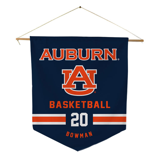 Auburn - NCAA Men's Basketball : Jeremiah Bowman - Pennant - 18" x 21"-0