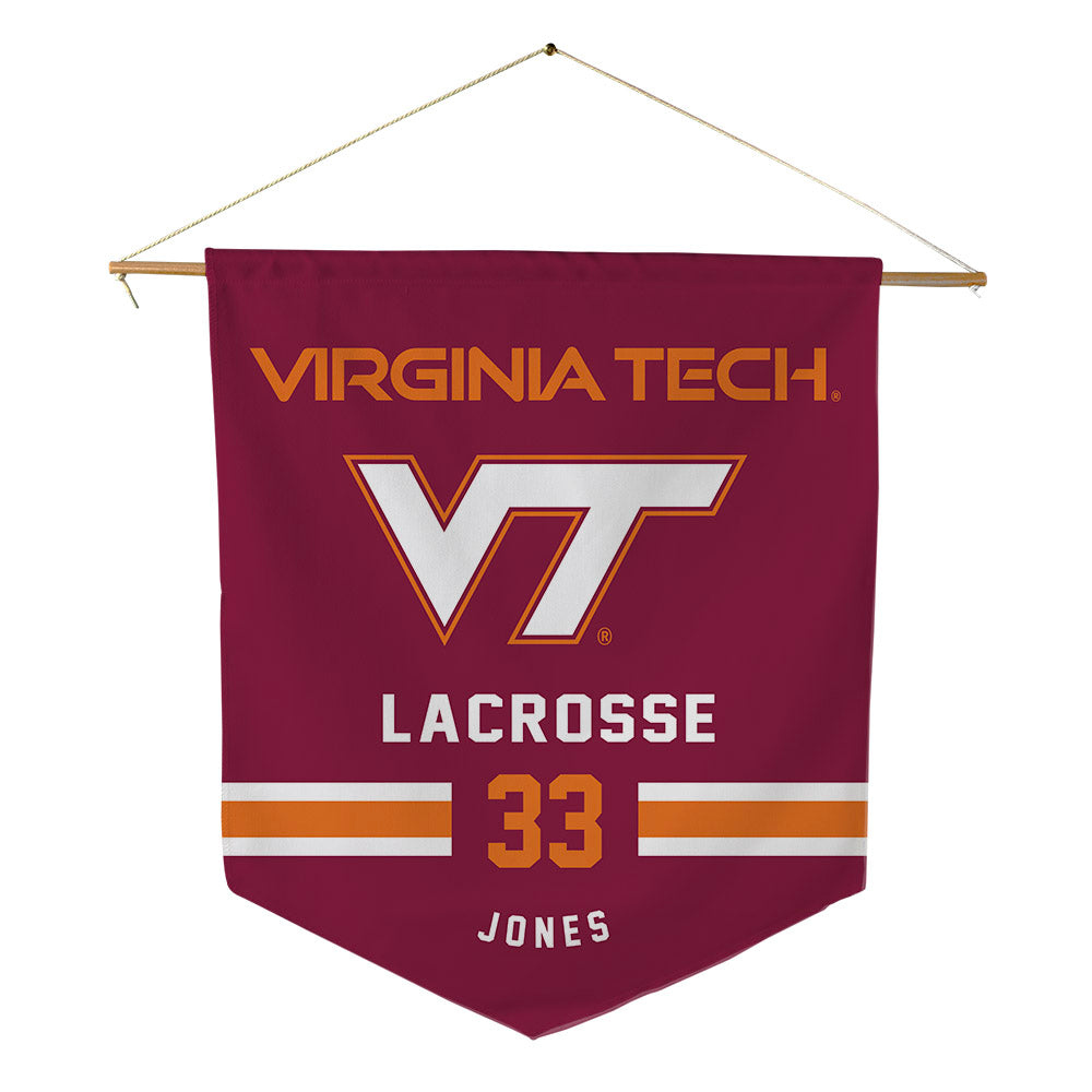 Virginia Tech - NCAA Women's Lacrosse : Aaliyah Jones - Pennant - 18" x 21"-0
