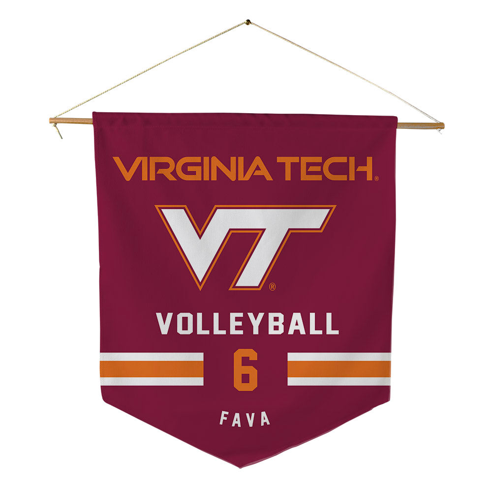 Virginia Tech - NCAA Women's Volleyball : Erica Fava - Pennant - 18" x 21"-0