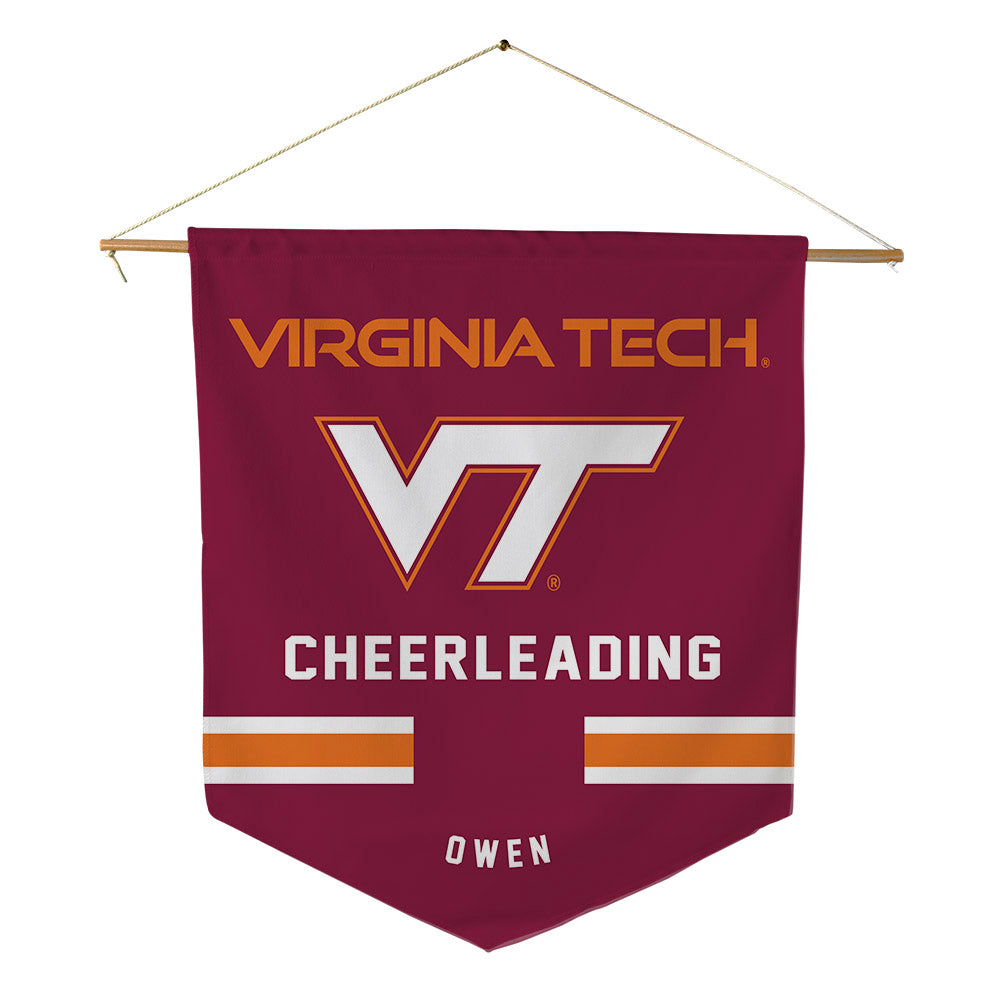 Virginia Tech - NCAA Cheerleading : Matt Owen - Pennant - 18" x 21"-0