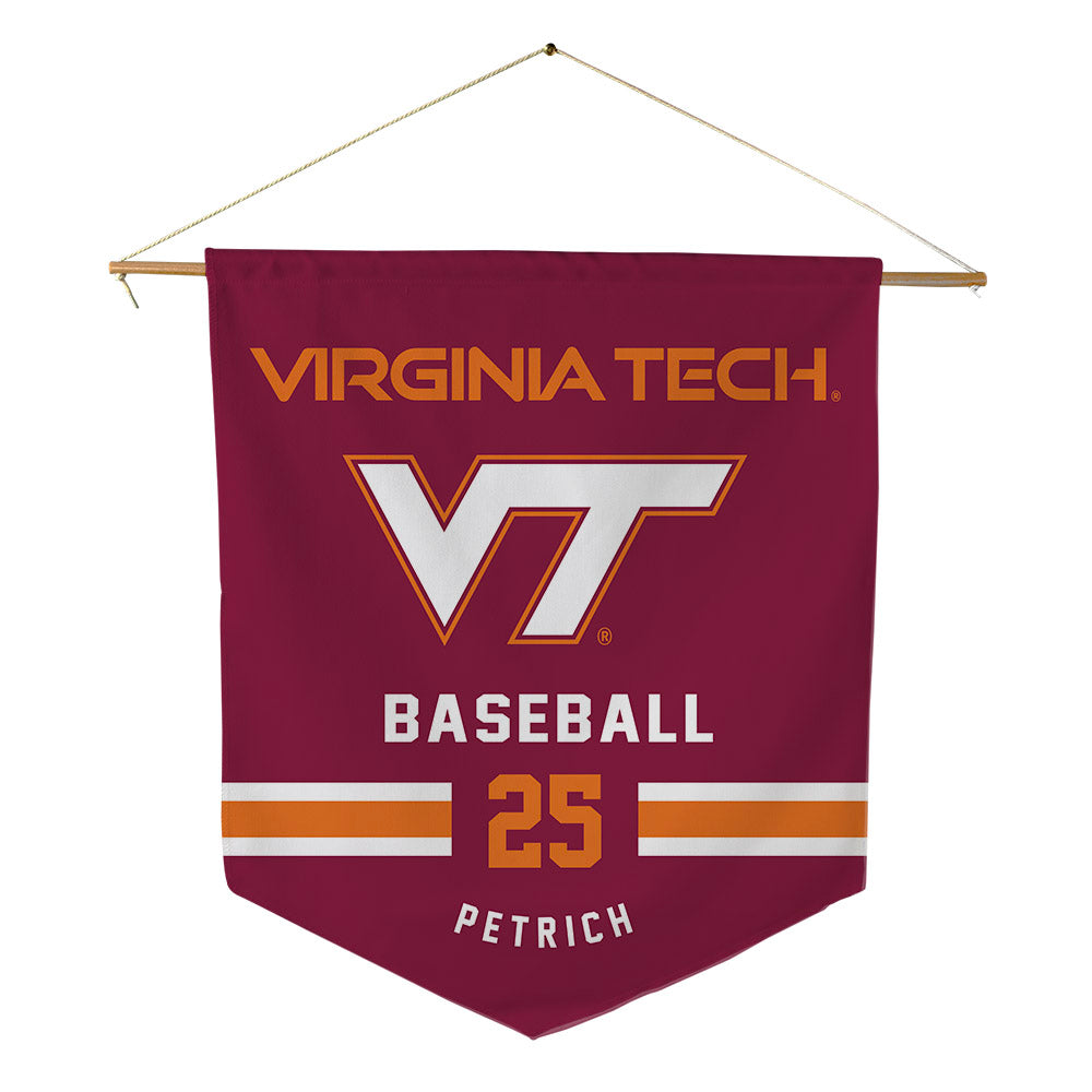 Virginia Tech - NCAA Baseball : Owen Petrich - Pennant - 18" x 21"-0