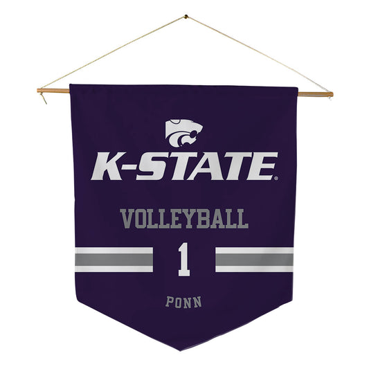 Kansas State - NCAA Women's Volleyball : Caleigh Ponn - Pennant - 18" x 21"-0