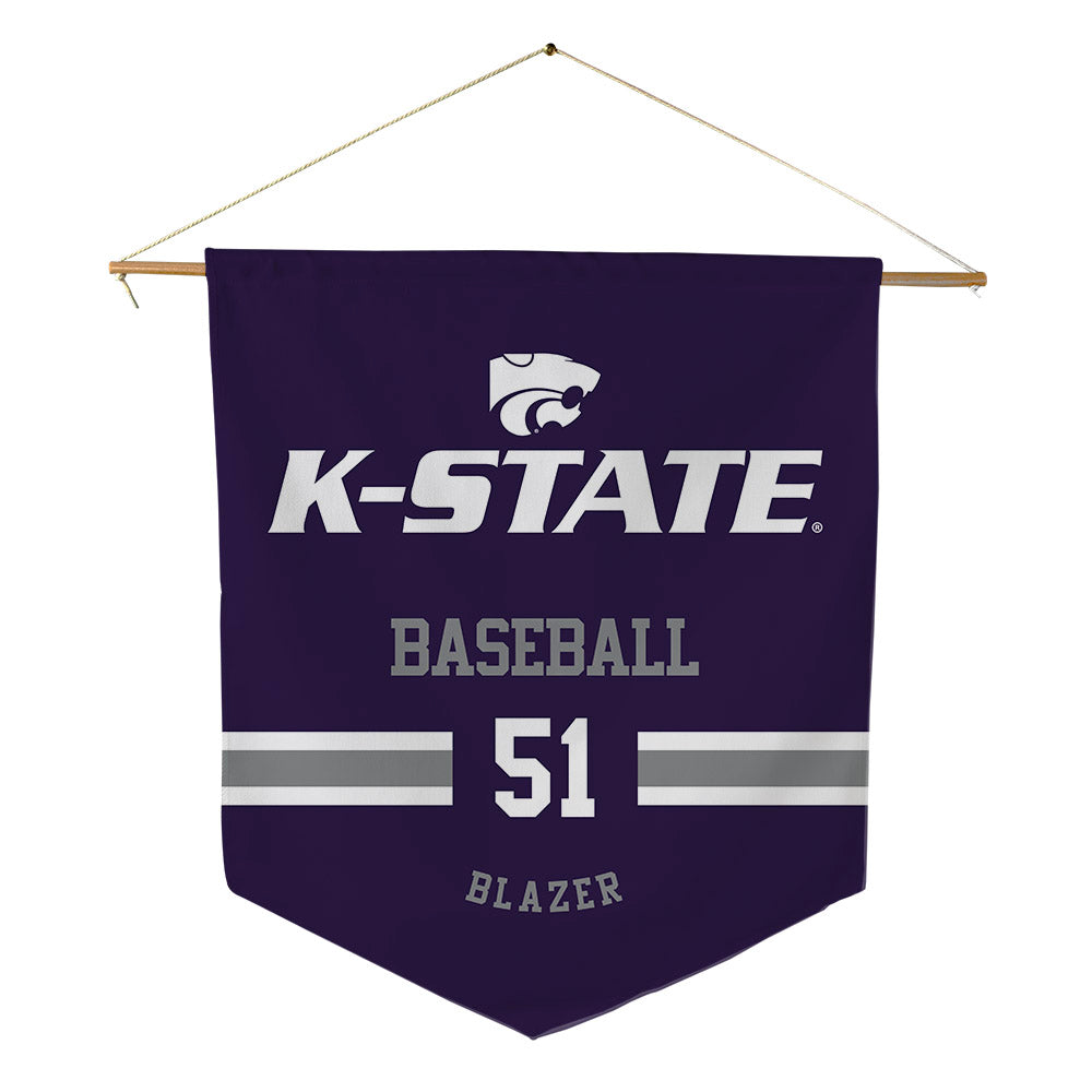 Kansas State - NCAA Baseball : Dylan Blazer - Pennant - 18" x 21"-0