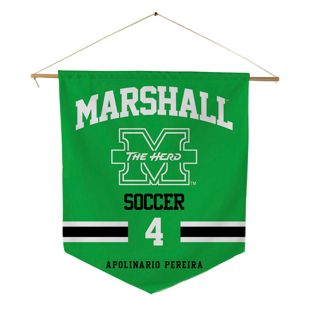 Marshall - NCAA Men's Soccer : Thiago Apolinario Pereira - Pennant - 18" x 21"-0