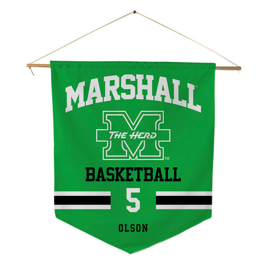 Marshall - NCAA Women's Basketball : Olivia Olson - Pennant - 18" x 21"-0