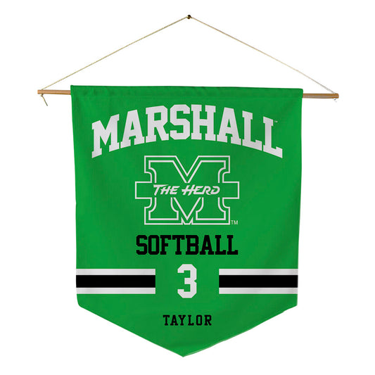Marshall - NCAA Softball : Makayla Taylor - Pennant - 18" x 21"-0
