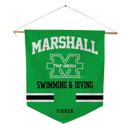 Marshall - NCAA Women's Swimming & Diving : Katie Fisher - Pennant - 18" x 21"-0