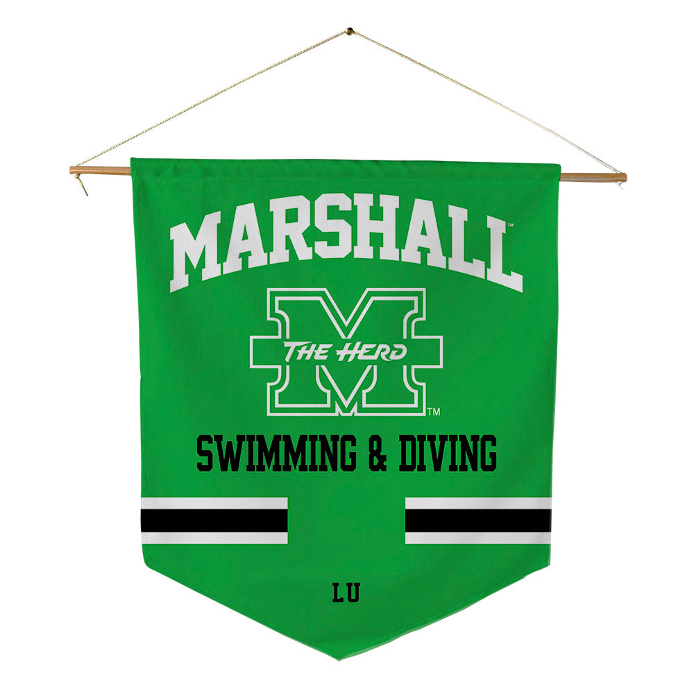 Marshall - NCAA Women's Swimming & Diving : Esther Lu - Pennant - 18" x 21"-0