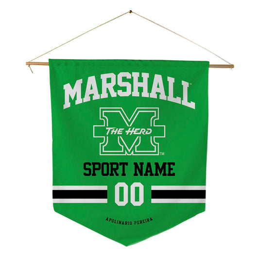 Marshall - NCAA Men's Soccer : Thiago Apolinario Pereira - Pennant - 18" x 21"-0