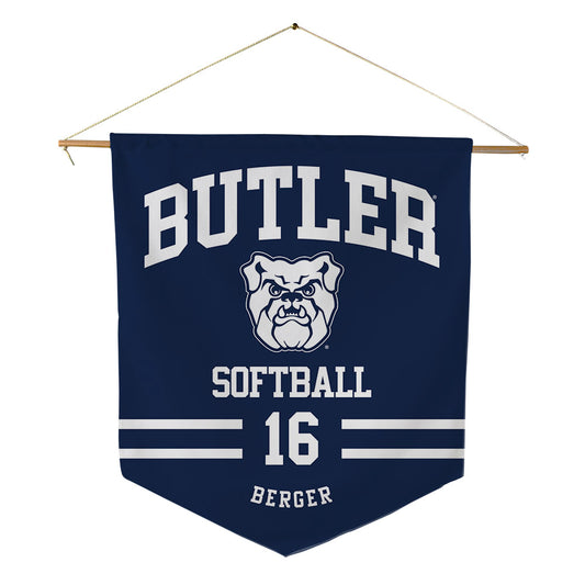Butler - NCAA Softball : Maren Berger - Pennant - 18" x 21"-0