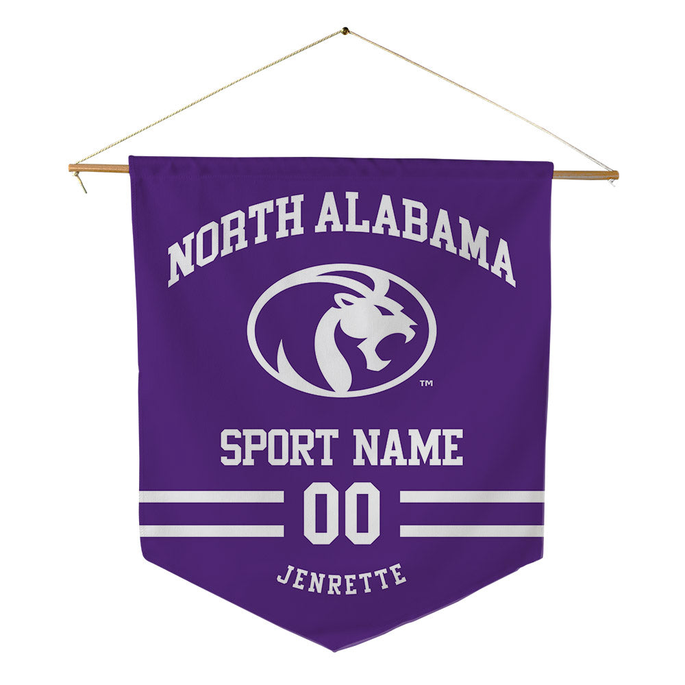 North Alabama - NCAA Men's Basketball : Israel Jenrette - Pennant - 18" x 21"-0