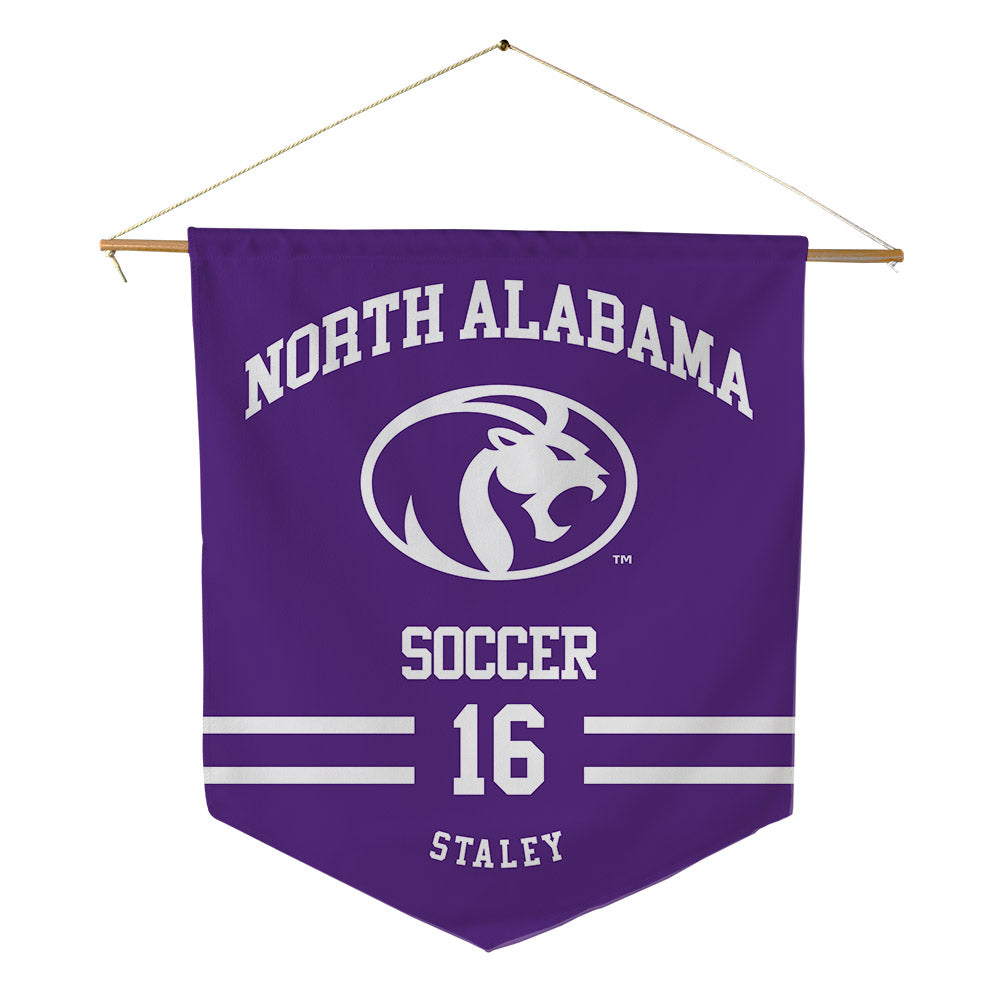 North Alabama - NCAA Women's Soccer : Mia Staley - Pennant - 18" x 21"-0