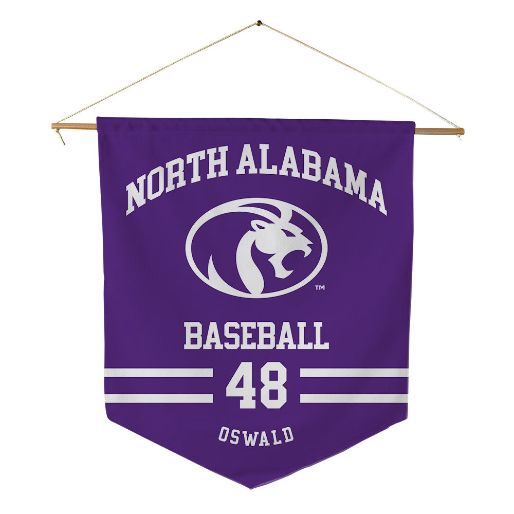 North Alabama - NCAA Baseball : Gavin Oswald - Pennant - 18" x 21"-0