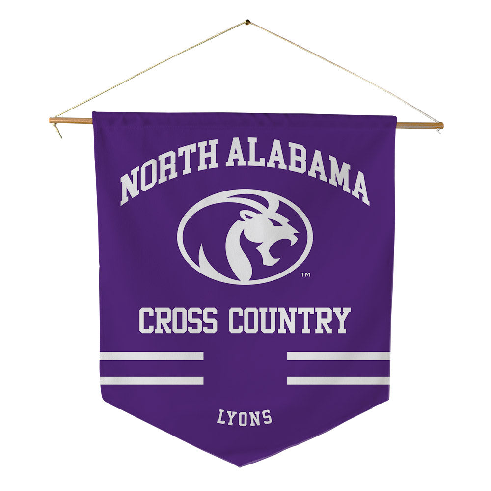North Alabama - NCAA Men's Cross Country : Brent Lyons - Pennant - 18" x 21"-0