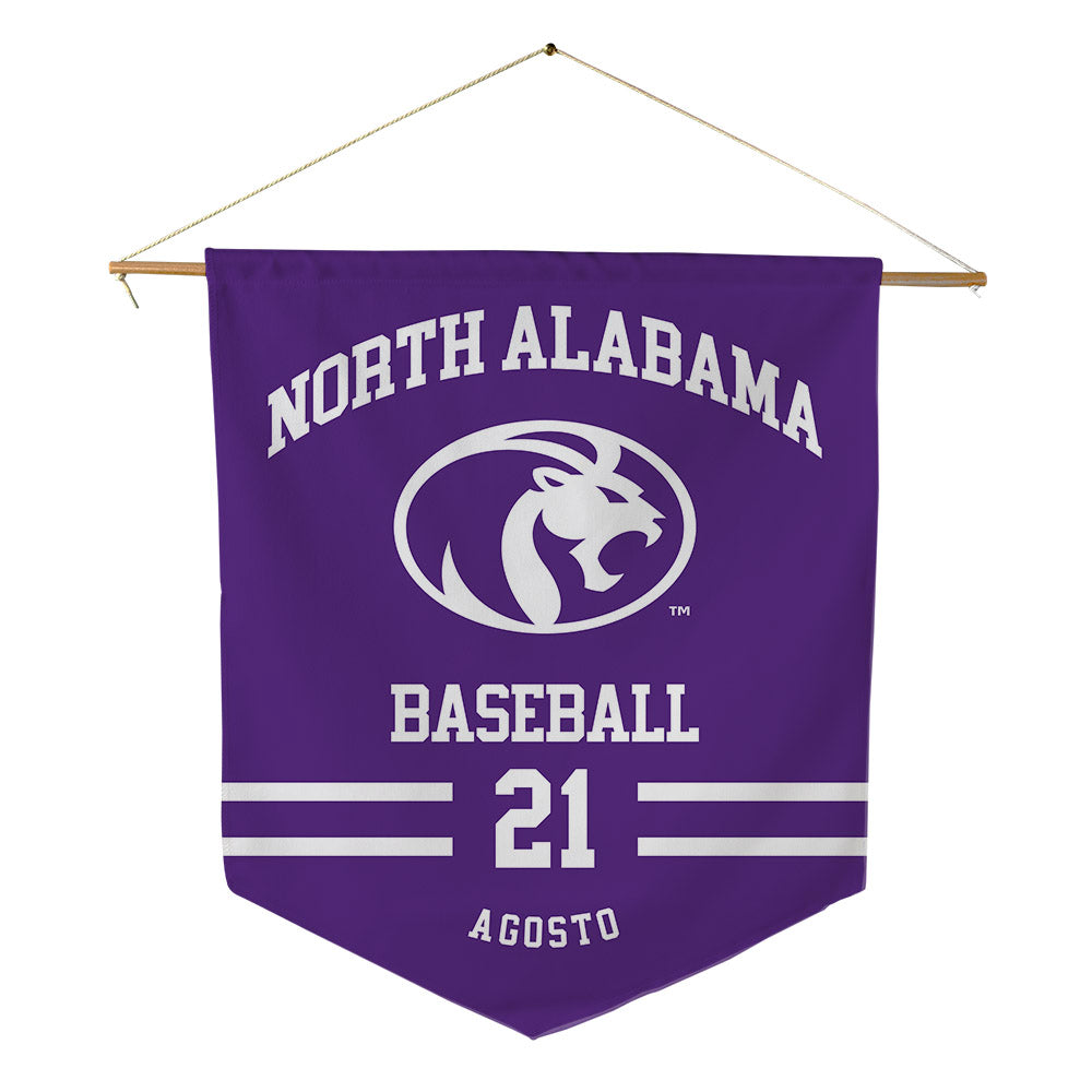North Alabama - NCAA Baseball : Justus Agosto - Pennant - 18" x 21"-0