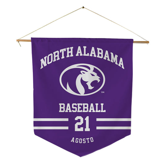 North Alabama - NCAA Baseball : Justus Agosto - Pennant - 18" x 21"-0