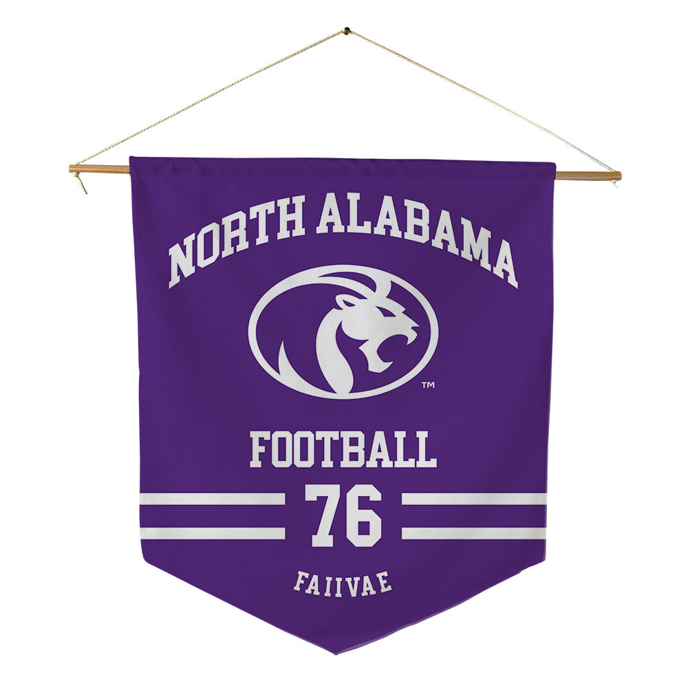 North Alabama - NCAA Football : Anthony Faiivae - Pennant - 18" x 21"-0
