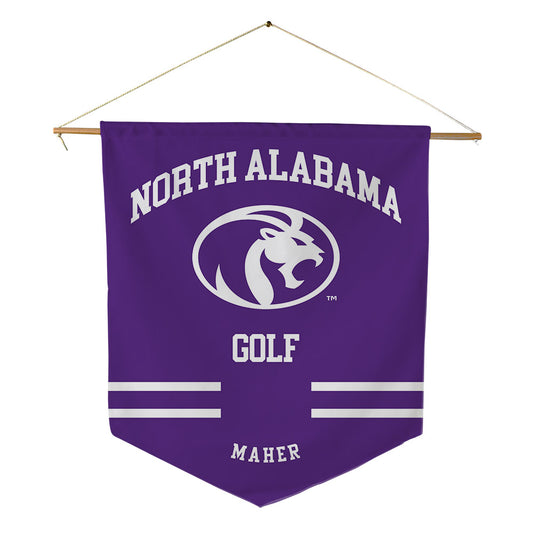 North Alabama - NCAA Men's Golf : Corey Maher - Pennant - 18" x 21"-0