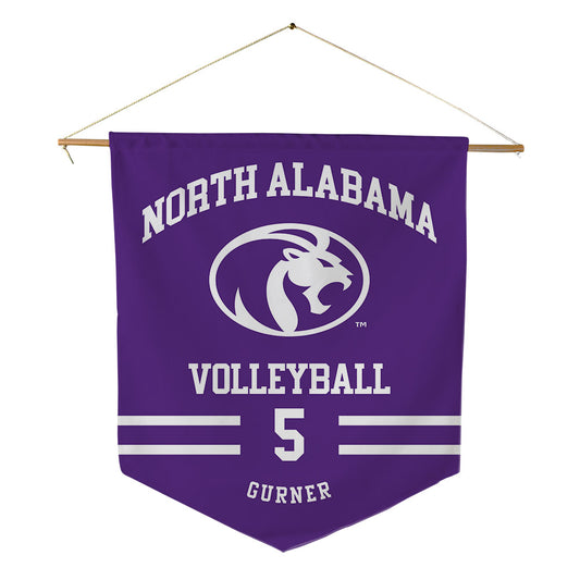 North Alabama - NCAA Women's Volleyball : Lankford Gurner - Pennant - 18" x 21"-0