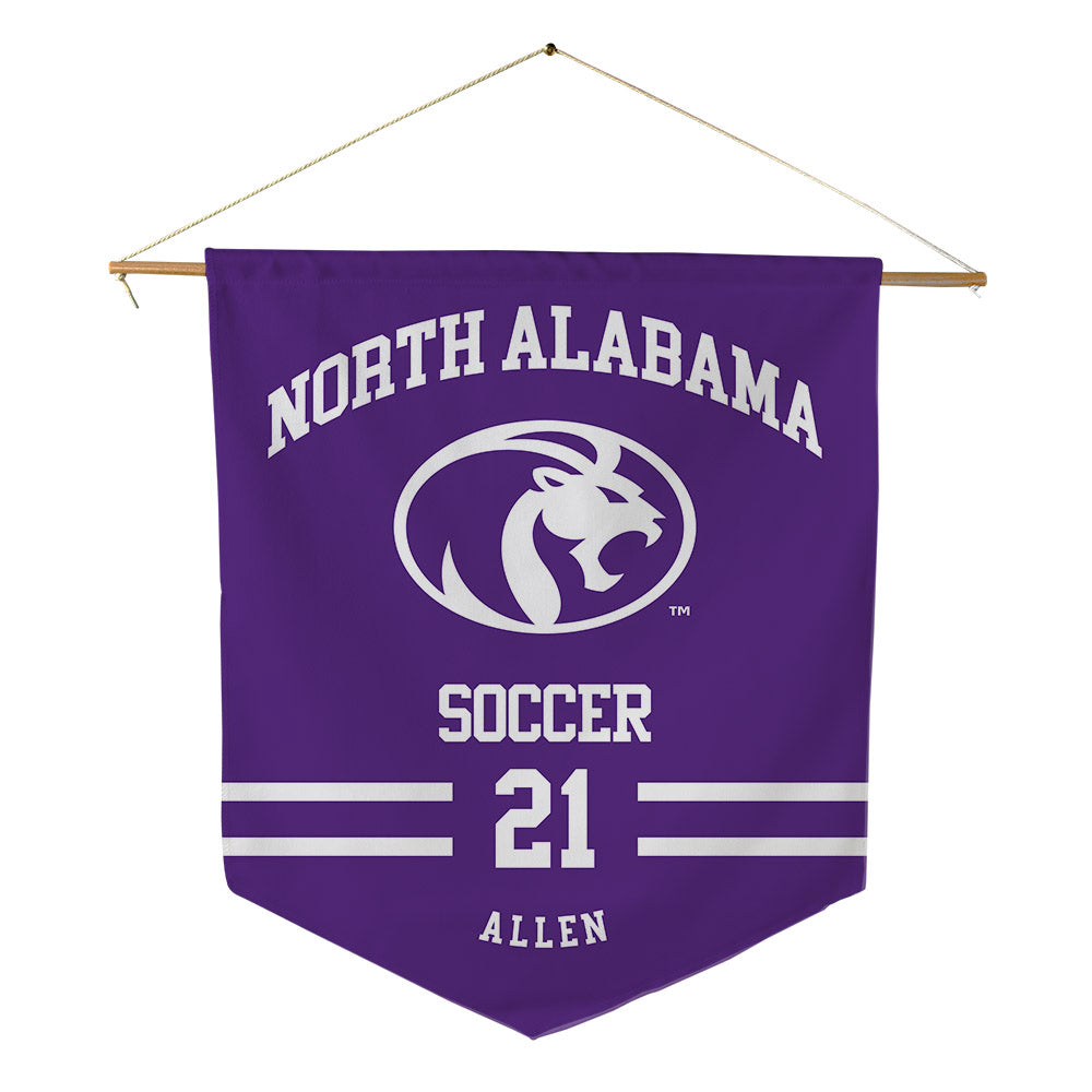 North Alabama - NCAA Women's Soccer : Maddie Allen - Pennant - 18" x 21"-0
