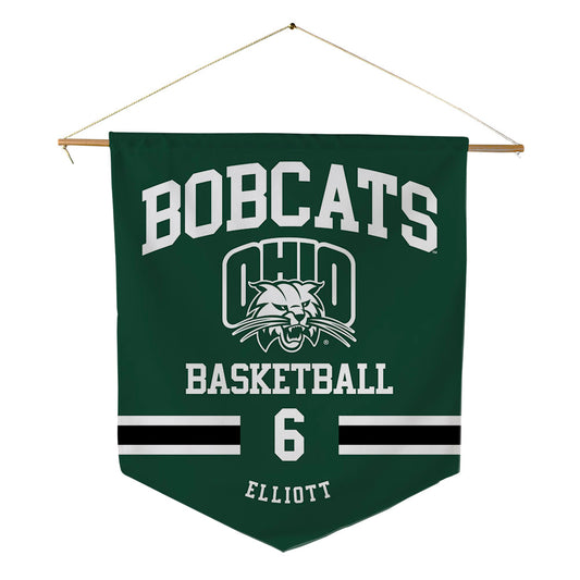 Ohio - NCAA Men's Basketball : Elijah Elliott - Pennant - 18" x 21"-0