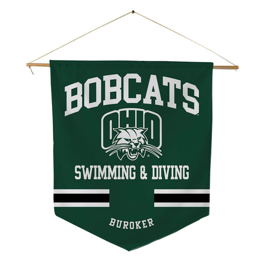 Ohio - NCAA Women's Swimming & Diving : Katie Buroker - Pennant - 18" x 21"-0