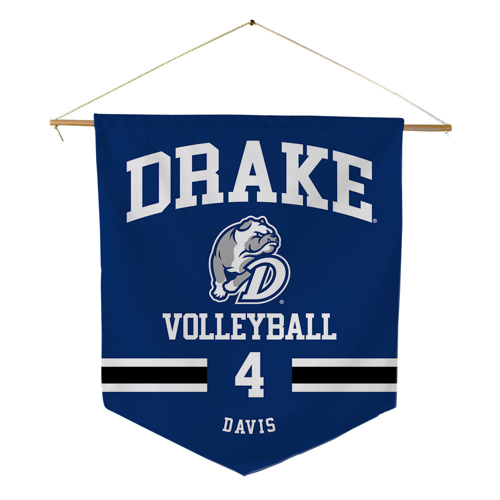 Drake - NCAA Women's Volleyball : Aniyah Davis - Pennant - 18" x 21"-0