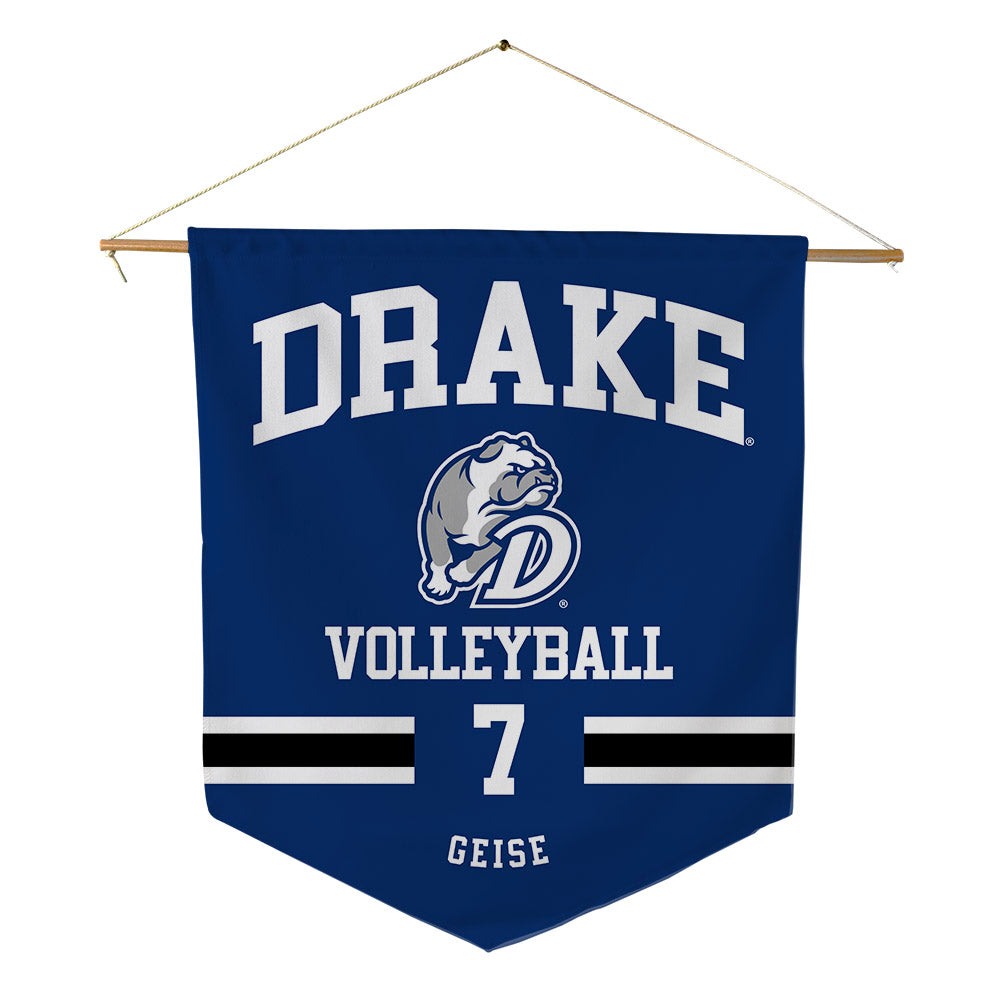 Drake - NCAA Women's Volleyball : Madison Geise - Pennant - 18" x 21"-0