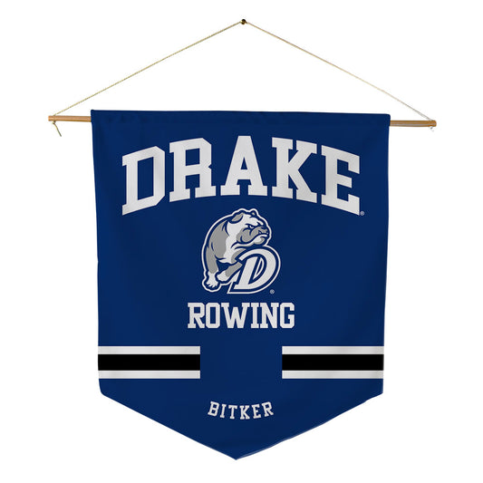 Drake - NCAA Women's Rowing : Lillian Bitker - Pennant - 18" x 21"-0