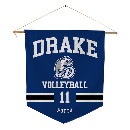 Drake - NCAA Women's Volleyball : Thea Rotto - Pennant - 18" x 21"-0