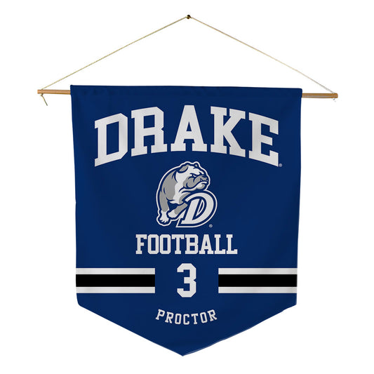 Drake - NCAA Football : Taye Proctor - Pennant - 18" x 21"-0