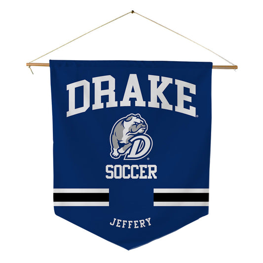 Drake - NCAA Men's Soccer : Carson Jeffery - Pennant - 18" x 21"-0