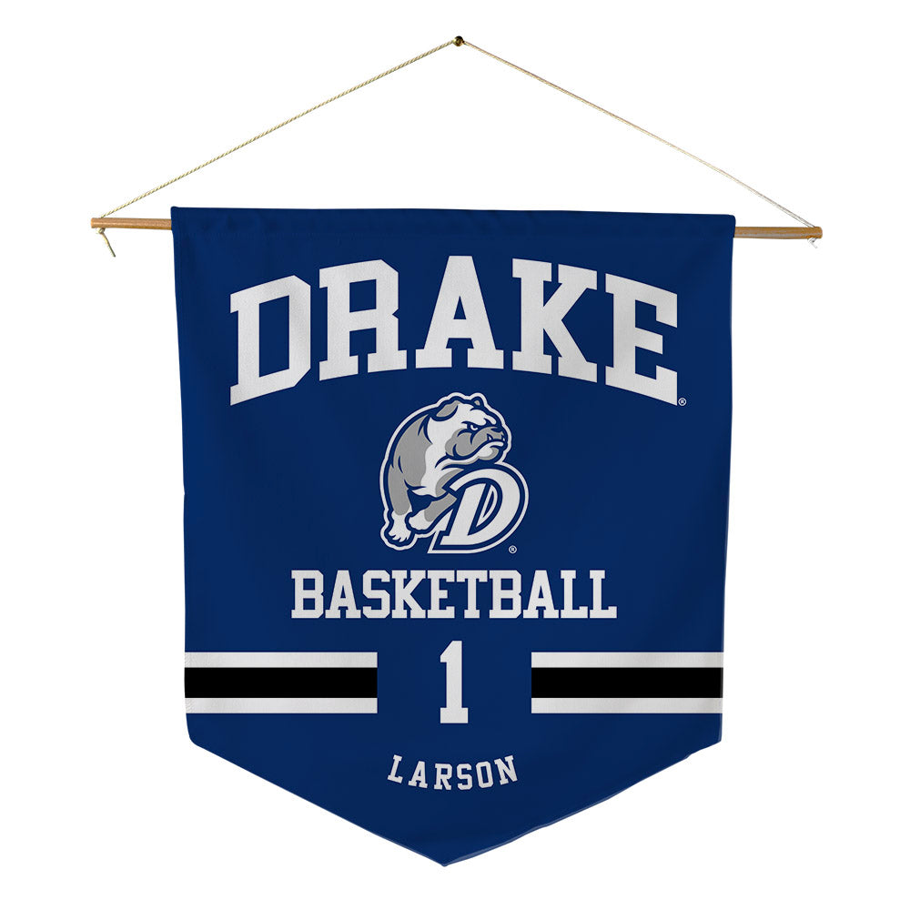 Drake - NCAA Men's Basketball : Owen Larson - Pennant - 18" x 21"-0