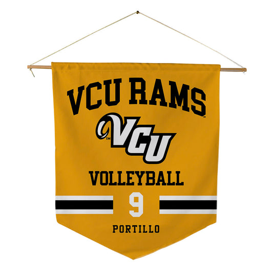 VCU - NCAA Women's Volleyball : Julieta Portillo - Pennant - 18" x 21"-0