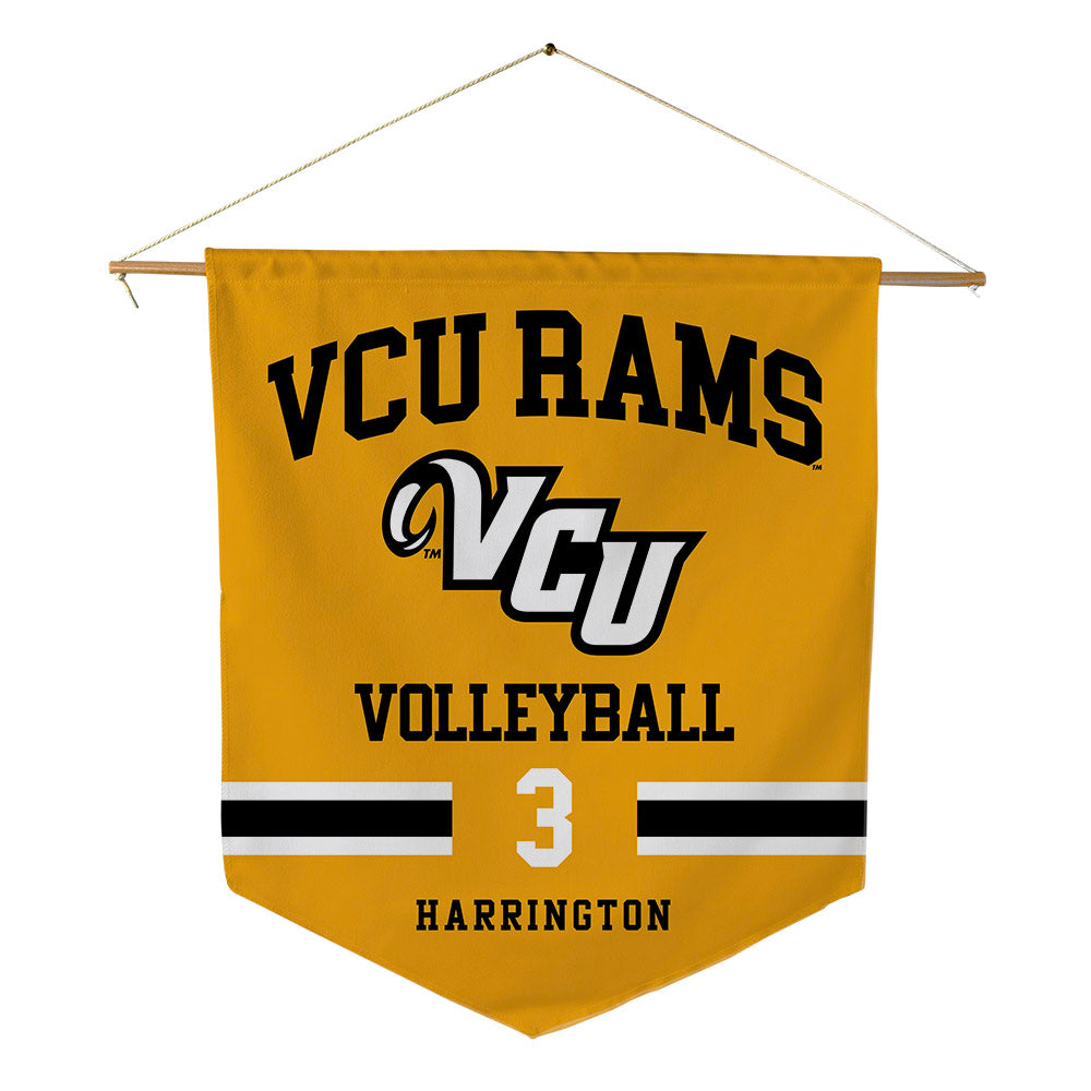VCU - NCAA Women's Volleyball : Sydney Harrington - Pennant - 18" x 21"-0