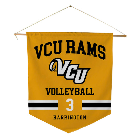 VCU - NCAA Women's Volleyball : Sydney Harrington - Pennant - 18" x 21"-0