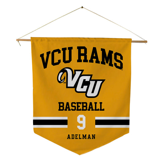 VCU - NCAA Baseball : Trent Adelman - Pennant - 18" x 21"-0