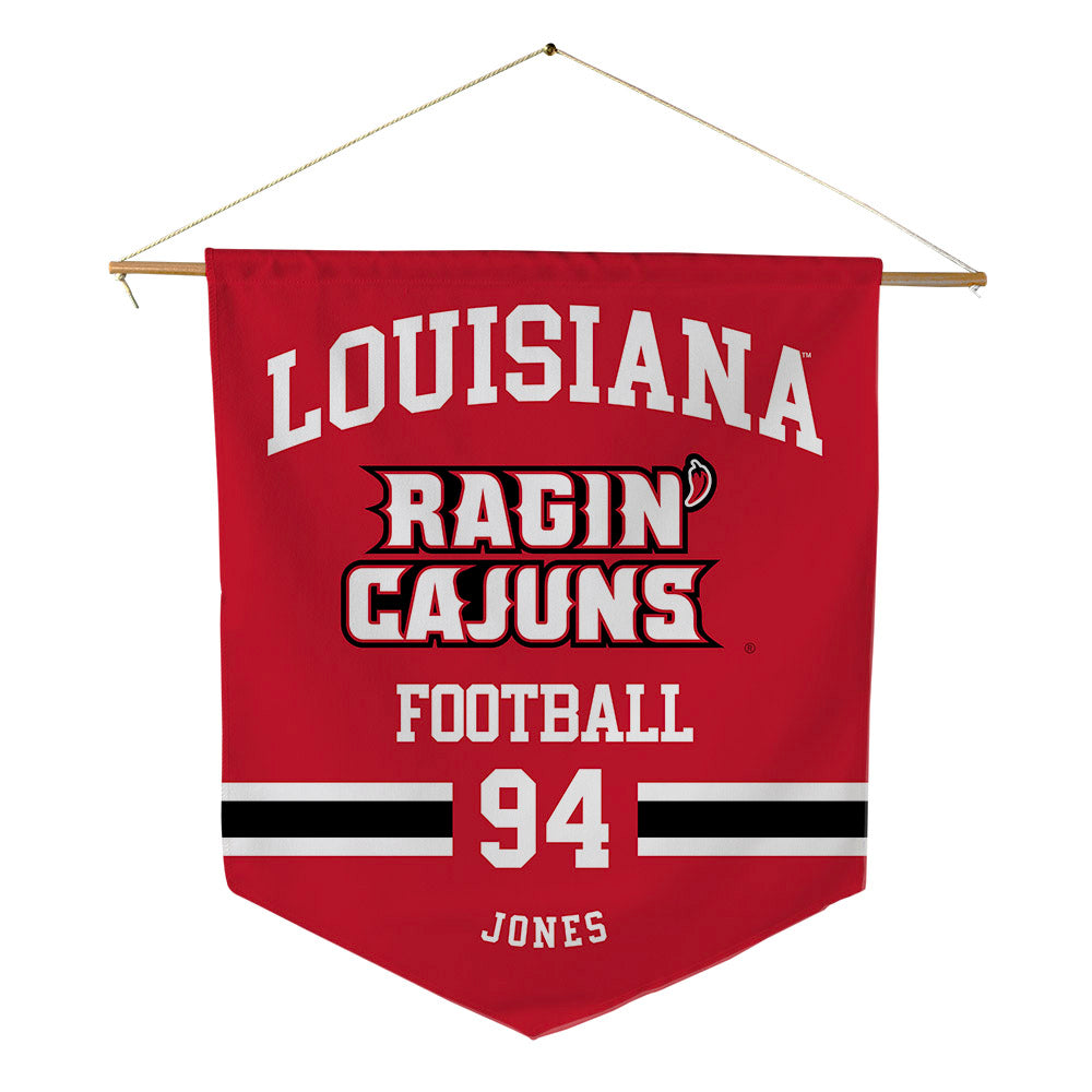 Louisiana - NCAA Football : Timahj Jones - Pennant - 18" x 21"-0