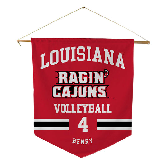 Louisiana - NCAA Women's Volleyball : Lindsey Henry - Pennant - 18" x 21"-0